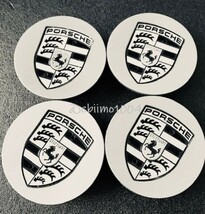 ポルシェ ホイールキャップ ハブキャップ 76mm Porsche センターキャップ クレスト シルバーsilver 4個セット_画像1