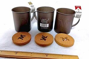 マールボロ マグカップ ノベルティ スチール製 蓋つき アウトドア 未使用 グッズ 希少 レトロ デットストック