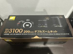 未使用品 Nikon ニコン D3100 ダブルズームキット AF-S DX NIKKOR 18-55mm f/3.5-5.6G VR 55-200mm f/4-5.6G IF-ED デジタルカメラ 一眼