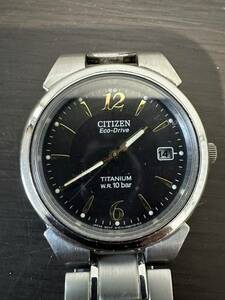 CITIZEN ECO-DRIVE TITANIUM シチズン エコドライブ チタニウム E111-S036461 クォーツ 稼働 可動 動作品 DY