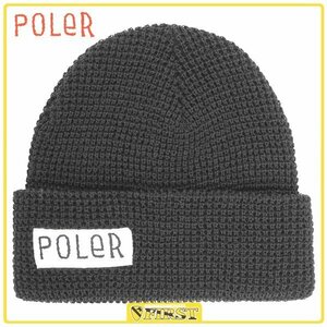 3910】未使用品 POLeR ワーカーマン ビーニー ブラック フリーサイズ ポーラー ニットキャップ WORKERMAN BEANIE BK