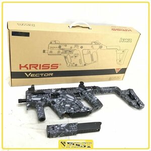 4589】KWA製 KRISS VECTOR ガスブローバック クリスベクター タイフォン迷彩 水圧転写 マガジンキャッチ換装 取説なし