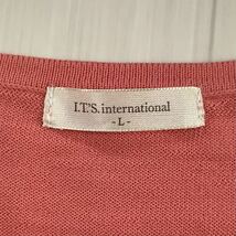 I.T.'S international イッツインターナショナル カーディガン レディースサイズ L サーモンピンク_画像5
