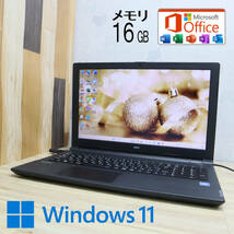 ★中古PC 500GB メモリ16GB★VKE16E-1 Webカメラ Celeron 3855U Win11 Microsoft Office 2019 Home&Business 中古品 ノートPC★P62569_画像1