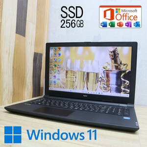 ★美品 新品SSD256GB★VK16EE-U Webカメラ Celeron 3855U Win11 Microsoft Office 2019 Home&Business 中古品 ノートPC★P62267