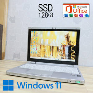 ★超美品 M.2 SSD128GB★CF-RZ4L Webカメラ Core M IntelCoreM-5Y10c Win11 MS Office 中古品 ノートPC★P62723