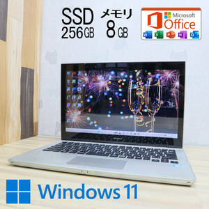 ★中古PC 高性能i5！新品SSD256GB メモリ8GB★SVT1313AJE Core i5-3337U Webカメラ Win11 MS Office2019 Home&Business ノートPC★P57371