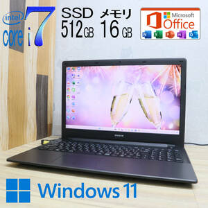 ★美品 最上級6世代i7！新品SSD512GB メモリ16GB★MPRO-NB590Z Core i7-6500U Webカメラ Win11 MS Office2019 Home&Business★P62962