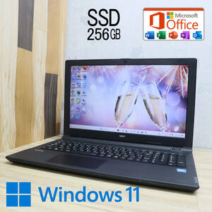 ★中古PC 新品SSD256GB★VK16EE-U Webカメラ Celeron 3855U Win11 Microsoft Office 2019 Home&Business 中古品 ノートPC★P62243