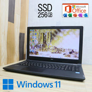 ★中古PC 新品SSD256GB★VK16EE-U Webカメラ Celeron 3855U Win11 Microsoft Office 2019 Home&Business 中古品 ノートPC★P62244