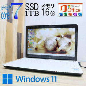 なんと！新品SSD1TB メモリ16GB★超美品 最上級4コアi7！★PC-LS150M Core i7-2630QM Webカメラ Win11 MS Office2019 H&B★P63636