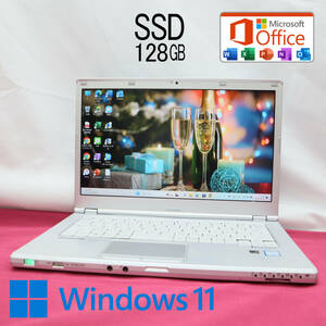 ★中古PC 高性能6世代i5！SSD128GB★CF-LX5 Core i5-6300U Webカメラ Win11 MS Office2019 Home&Business 中古品 ノートPC★P64001