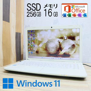 ★美品 新品SSD256GB メモリ16GB★T452 Webカメラ Celeron 847 Win11 Microsoft Office 2019 Home&Business 中古品 ノートPC★P58472