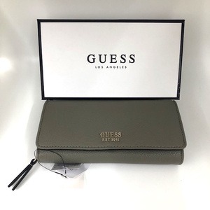 未使用 GUESS 二つ折り長財布 レザー グレー JP743466 [jgg]