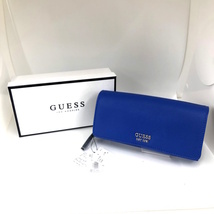 未使用 GUESS 二つ折り長財布 レザー ブルー JP743466 [jgg]_画像5