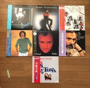 洋楽ＬＰ７枚セット ライオネル・リッチー フィル・コリンズ スピナーズ ジョルジュ・ムスタキ ロジャー・ヴドゥーリス ガゼボ 今度は、私