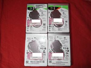 Seagate　ST1000LM048/LM035/LM049/LX015 【1TBx4】 中古 SATA 2.5インチ 内蔵ハードディスク 7mm厚 【10日間保証】