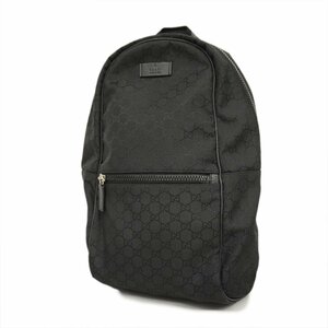 ★最終価格【3db0465】 グッチ リュックサック GGナイロン 449181 ブラック シルバー金具