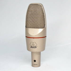 【A】AKG C3000 初期型 出音良好 希少 可変指向性 （単一、鋭単一）デュアルカプセル ビンテージ コンデンサーマイク マイク本体のみ