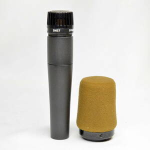 【A】Shure SM57 A2WS風防(2376円)付属 本物保証 出音良好 マイクのみ ダイナミックマイク 送料520円 同梱可