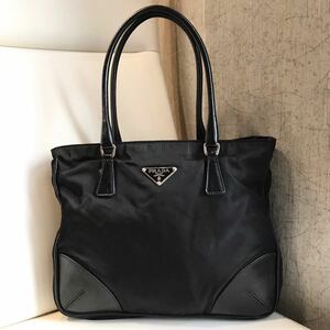 Z1123/11【1円〜】PRADA プラダ トートバッグ ハンドバッグ テスート ブラック 正規品