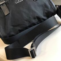 Z1113/14【1円〜】PRADA プラダ ショルダーバッグ メッセンジャーバッグ レザー テスート ブラック 正規品_画像7