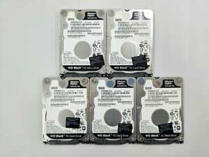 中古HDD 5台セット Western Digital WD5000LPLX PC CA710 HDD 500GB SATA 6.0Gb/s 7200RPM 7mm 2.5インチ 動作確認済 健康状態:正常 5枚