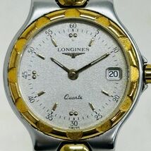 G303-H21-624◎LONGINES ロンジン Quantx クオンテックス L1.114.3 27437292 クォーツ レディース デイト 腕回り約15cm 直径約2cm_画像1