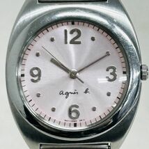 G301-H7-3609◎agnes b. アニエスベー 1N01-0AM0 370599 クォーツ レディース リューズ動作確認済み 腕時計 腕回り約15.5cm 直径約2cm_画像1