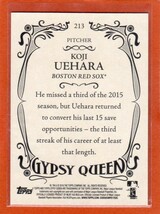 ●上原浩治　カード　Vol.125　2016TOPPS GYPSY QUEEN #213　ボストン・レッドソックス_画像2