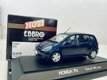 1/43 EBBRO ホンダ フィット ブルーメタリック_画像1