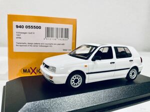 【送料無料】1/43 Maxichamps VW フォルクスワーゲン ゴルフ Ⅲ 1997 White