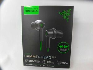 52 送60サ 0103$B04 RAZER HAMMERHEAD DUO ゲーミングイヤホン RZ12-03030300-R3M1 中古