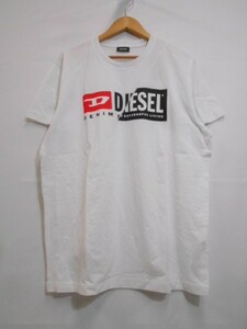 67 送60サ 1214%D10 DIESEL ディーゼル メンズ パッチワークロゴ半袖プリントTシャツ サイズXXL 中古品