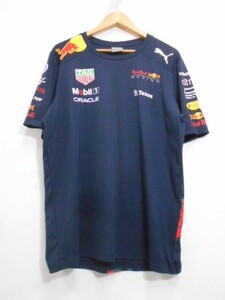 70 送60サ 1224%D04 PUMA RedBull RACING プーマ レッドブル レーシング コラボTシャツ RBR サイズM 中古品