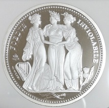 2021年 セントヘレナ スリーグレイセス 2ポンド 2オンス 2oz プルーフ 銀貨 NGC PF70 ULTRA CAMEO First Releases イギリス_画像4