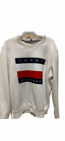 Tommy Hilfiger ロゴトレーナー　ホワイト　白 スウェット トレーナー ロゴ