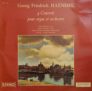輸入LP盤 ラルフ・ダウンズ/アンソニー・バーナード/London Cham　Handel Organ協奏曲1,2,4&7番 