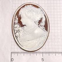 ★シェルカメオ 重量 29.9g★79.0×59.4×3.0mm 彫刻 サイン入り ルース 貴婦人 CAMEO SY8374_画像7