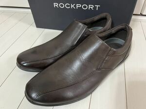 新品未使用箱付きrockport ロックポート27.5cm高級軽量 ビジネススニーカーシューズ ブラウン定価17000円スリッポン 