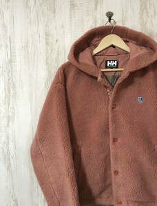 レディース フーディー フリース ボアジャケット】Helly Hansen ヘリーハンセン ピンク M美品