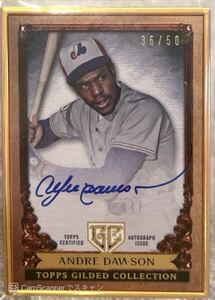 Topps Gilded Collection 2023 Andre Dawson Gallery of Gold frame auto 直筆サインカード 36/50 Expos 