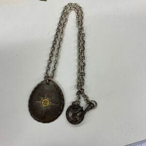 R10107/【中古品】TADY&KING イーグルフック ホイール K18 シルバー たたき特大サイズ ネックレス トップ アクセサリー