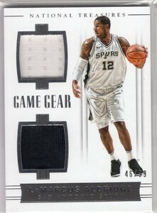 【99枚限定】2017-18 National Treasures Game Gear Lamarcus Aldridge Dual Jersey /99