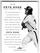 【10枚限定 インスク入り】2011-12 Leaf Authentic Signature Inscription Pete Rose /10 Hit King 4256_画像2