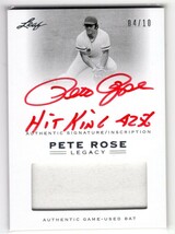 【10枚限定 インスク入り】2011-12 Leaf Authentic Signature Inscription Pete Rose /10 Hit King 4256_画像1