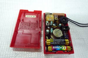 National ナショナル　古い電池式携帯 ラジオ単三電池2本で稼働　AMのみR-1007 昭和レトロ稼働良好