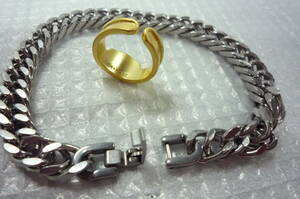 ブレスレット　ステンレススチール　指輪フリーサイズ調節可能1/SREP