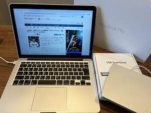 ★送料無料★バッテリー新品★SSD512GB ★MacBook Pro (Retina 13-inch、Early 2015) Care i5 メモリ8GB ★USB スパードライブ付き！