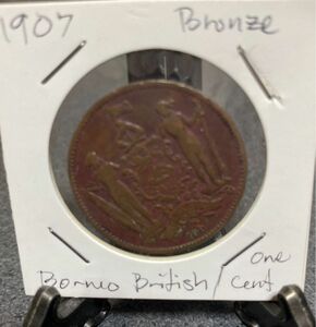マラヤとイギリスボルネオ1907年1セント コイン銅 古銭